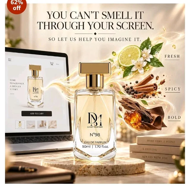 N98 Perfume for Man | Eau De Parfum (EDP) Long-Lasting Luxury Perfume | Amber Woody| Office Wear, Date Night & Daily Use | Premium Parfum Gift For Man - 50ML