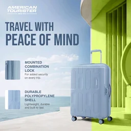 American Tourister Ivy 2.0|Medium Size Check-in Spinner Trolley Bag (68 cm)|360° 8 Wheel Travel Luggage|Hard Case Polypropylene (PP) Suitcase|Combination Lock|Blue Frog
800+ bought in past month