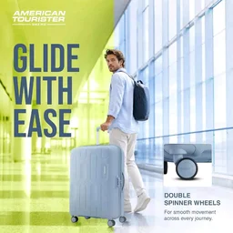 American Tourister Ivy 2.0|Medium Size Check-in Spinner Trolley Bag (68 cm)|360° 8 Wheel Travel Luggage|Hard Case Polypropylene (PP) Suitcase|Combination Lock|Blue Frog
800+ bought in past month