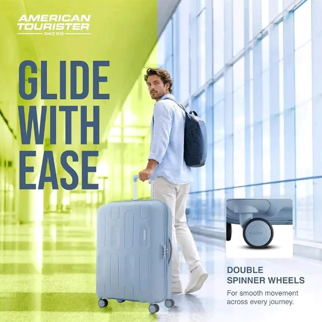 American Tourister Ivy 2.0|Medium Size Check-in Spinner Trolley Bag (68 cm)|360° 8 Wheel Travel Luggage|Hard Case Polypropylene (PP) Suitcase|Combination Lock|Blue Frog
800+ bought in past month