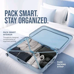 American Tourister Ivy 2.0|Medium Size Check-in Spinner Trolley Bag (68 cm)|360° 8 Wheel Travel Luggage|Hard Case Polypropylene (PP) Suitcase|Combination Lock|Blue Frog
800+ bought in past month