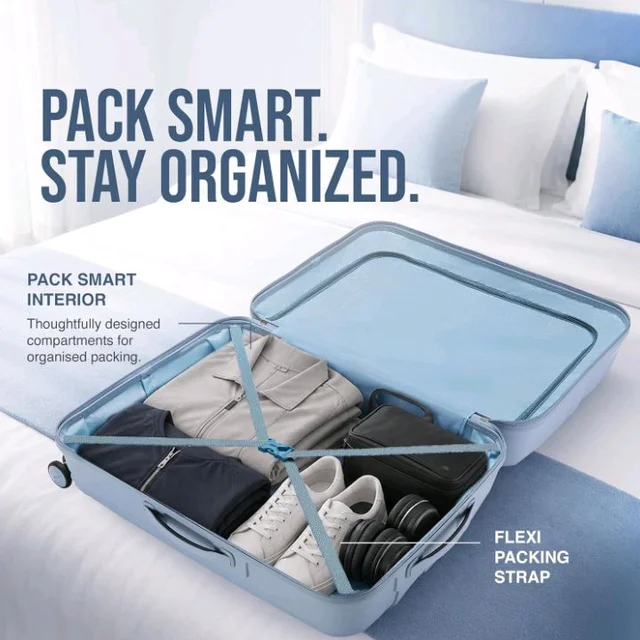 American Tourister Ivy 2.0|Medium Size Check-in Spinner Trolley Bag (68 cm)|360° 8 Wheel Travel Luggage|Hard Case Polypropylene (PP) Suitcase|Combination Lock|Blue Frog
800+ bought in past month