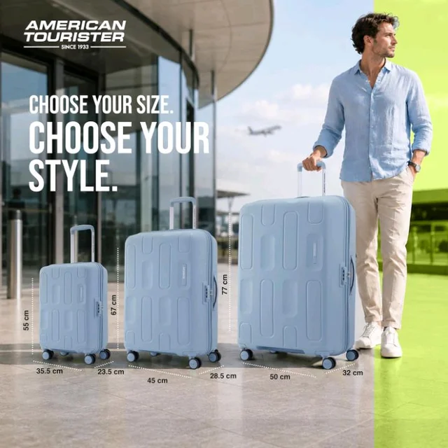 American Tourister Ivy 2.0|Medium Size Check-in Spinner Trolley Bag (68 cm)|360° 8 Wheel Travel Luggage|Hard Case Polypropylene (PP) Suitcase|Combination Lock|Blue Frog
800+ bought in past month