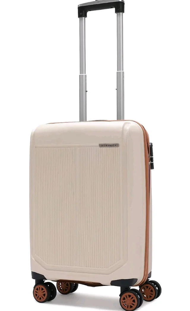ACEPACK by Verage Megatron Pro Hard Side Polypropylene Luggage Small Cabin 41L | Lightweight Unbreakable Suitcase Set with 360° Silent Spinner Wheels, Number Lock & Telescopic Handle