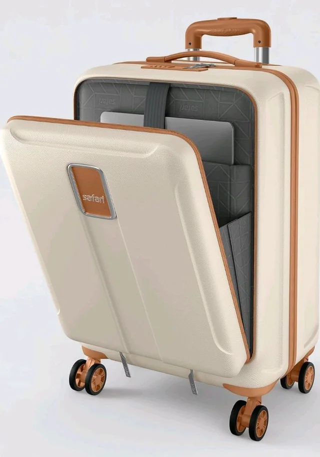 Safari Cabin Trolley Bag with Laptop Compartment, Hardside Polycarbonate Small (55cm) Suitcase | 360° 8 Wheel Spinner Travel Luggage| Recessed Combination Lock|Thorium Neo| Vanilla
1K+ bought in past month