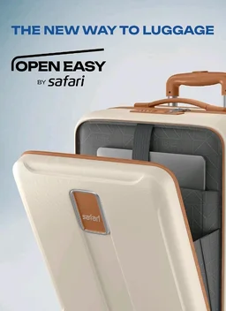 Safari Cabin Trolley Bag with Laptop Compartment, Hardside Polycarbonate Small (55cm) Suitcase | 360° 8 Wheel Spinner Travel Luggage| Recessed Combination Lock|Thorium Neo| Vanilla
1K+ bought in past month