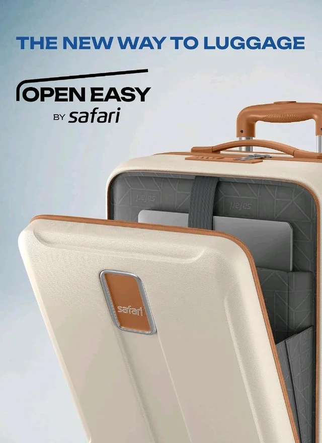Safari Cabin Trolley Bag with Laptop Compartment, Hardside Polycarbonate Small (55cm) Suitcase | 360° 8 Wheel Spinner Travel Luggage| Recessed Combination Lock|Thorium Neo| Vanilla
1K+ bought in past month