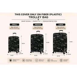 Printed Luggage Cover for Traveling Bag & Suitcase - Trolley Protector
Stretchable & Scratchproof with Velcro Lock & Lightweight Washable Material(Suitcase Not Included , Only Cover)
