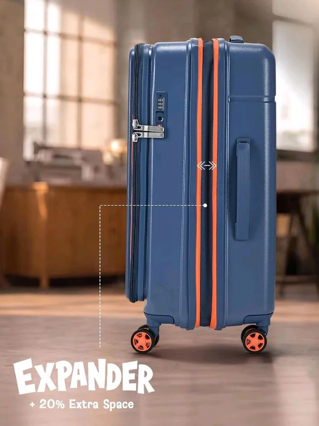 Skybags Zephyre Medium Hard Luggage (65 Cm) | Luggage Trolley with 8 Wheels, TSA Lock and Expander | Blue Horizon | Unisex
50+ bought in past month