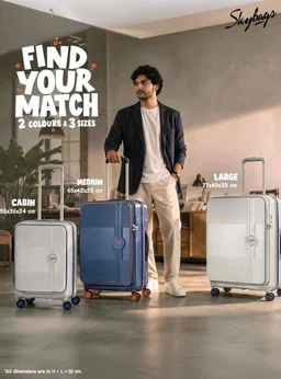 Skybags Zephyre Medium Hard Luggage (65 Cm) | Luggage Trolley with 8 Wheels, TSA Lock and Expander | Blue Horizon | Unisex
50+ bought in past month