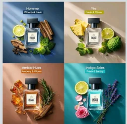 Engage Luxury Perfume Gift Set for Men 80ml (20ml x 4) |4 Unique EDP Fragrances| Long Lasting |Travel Size Perfume Combo|Birthday, Anniversary, Wedding Gift|No Parabens|Dermat-Tested