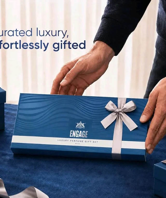 Engage Luxury Perfume Gift Set for Men 80ml (20ml x 4) |4 Unique EDP Fragrances| Long Lasting |Travel Size Perfume Combo|Birthday, Anniversary, Wedding Gift|No Parabens|Dermat-Tested