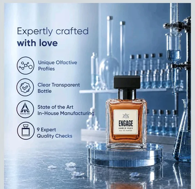 Engage Luxury Perfume Gift Set for Men 80ml (20ml x 4) |4 Unique EDP Fragrances| Long Lasting |Travel Size Perfume Combo|Birthday, Anniversary, Wedding Gift|No Parabens|Dermat-Tested
