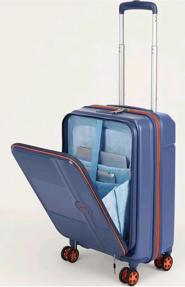 Skybags Zephyre Cabin Hard Luggage (55 Cm) | Luggage Trolley with Laptop Compartment, 8 Wheels and TSA Lock | Blue Horizon | Unisex
50+ bought in past month