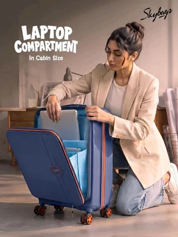 Skybags Zephyre Cabin Hard Luggage (55 Cm) | Luggage Trolley with Laptop Compartment, 8 Wheels and TSA Lock | Blue Horizon | Unisex
50+ bought in past month