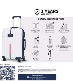 Tommy Hilfiger Wyoming Check-in Luggage | 55cm Small Trolley Bag |Durable Polycarbonate Hardshell Suitcase with TSA Lock|360° Spinner Wheel & Adjustable Telescopic Handle|52L Capacity|Color- White