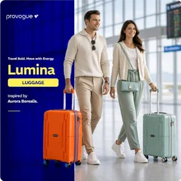Provogue Lumina Hard-Sided PP 55 Cm Suitcase/Cabin Trolley Bag Small| Expandable Space with 8 Wheels Trolley Bags for Travel |Lightweight with Combination Lock|5 Year Warranty (Turquoise Blue)
50+ bought in past month