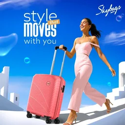 Skybags Streax Cabin (Small Size) Hard Case Trolley Bag, Coral
Stylish Sculpted Ridges, Durable Polyproylene Case, 8-Wheels, Combination Lock,Compact Travel Luggage, 5-Year Global Warranty