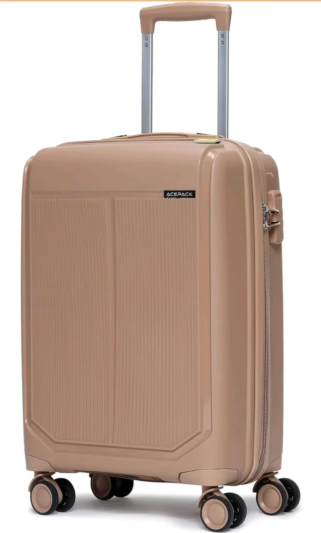 ACEPACK by Verage Megatron Hard Side Polypropylene Luggage Small Cabin 41L | Lightweight Unbreakable Suitcase Set with 360° Silent Spinner Wheels, Number Lock & Telescopic Handle