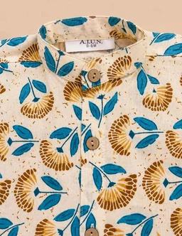A.T.U.N. (ALL THINGS UBER NICE) Boys 100% Cotton Printed Shirt and Shorts Set | Soft Breathable Clothing Set for Kids | Coordinated Summer Outfit with Comfortable Fit | Lightweight Co-Ord Set for Boys
- 2-3 Y, 6-12 M