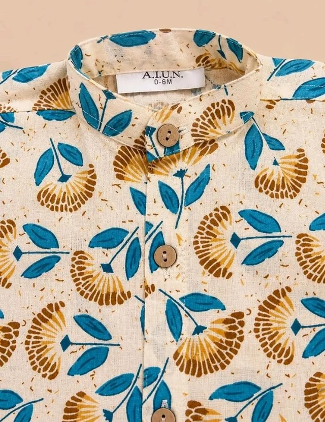 A.T.U.N. (ALL THINGS UBER NICE) Boys 100% Cotton Printed Shirt and Shorts Set | Soft Breathable Clothing Set for Kids | Coordinated Summer Outfit with Comfortable Fit | Lightweight Co-Ord Set for Boys
- 2-3 Y, 6-12 M