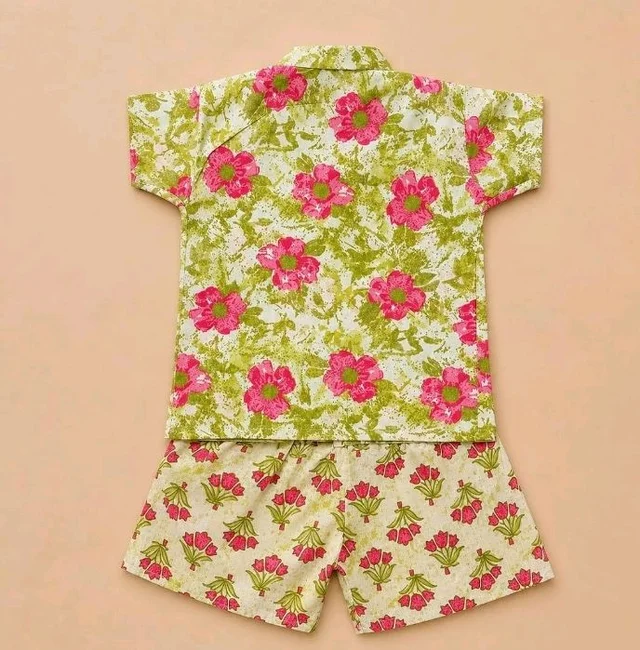 A.T.U.N. (ALL THINGS UBER NICE) Boys 100% Cotton Printed Shirt and Shorts Set | Soft Breathable Clothing Set for Kids | Coordinated Summer Outfit with Comfortable Fit | Lightweight Co-Ord Set for Boys
- 2-3 M, Cream