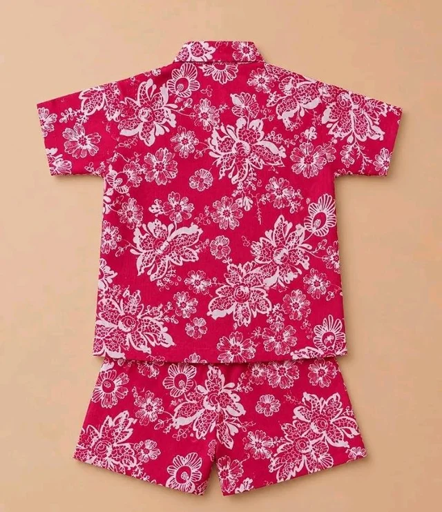 A.T.U.N. (ALL THINGS UBER NICE) Boys 100% Cotton Printed Shirt and Shorts Set | Soft Breathable Clothing Set for Kids | Coordinated Summer Outfit with Comfortable Fit | Lightweight Co-Ord Set for Boys
- 0-6 M, Cream