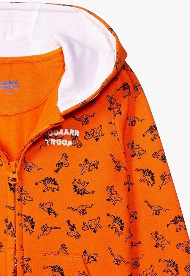 Amazon Brand - Symbol Boys Sweatshirt - Cuddle Up in Playful Comfort with These Long Sleeve Sweatshirts which are Super Soft & Fun for All Day Adventures!
- 5-6 Y, Orange -1