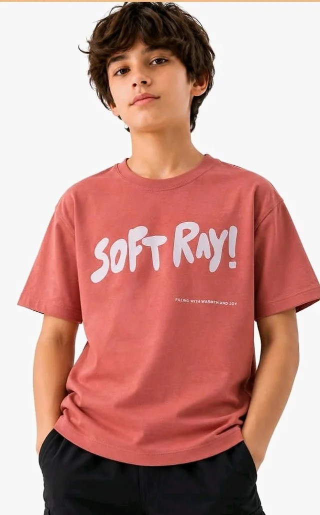 Alan Jones Clothing Boys Oversized Cotton Printed T-Shirt | Round Neck, Short Sleeves, Casual Wear
- 9-10 ay, Rust