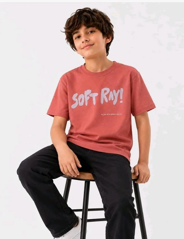 Alan Jones Clothing Boys Oversized Cotton Printed T-Shirt | Round Neck, Short Sleeves, Casual Wear
- 13-14 Y, Rust