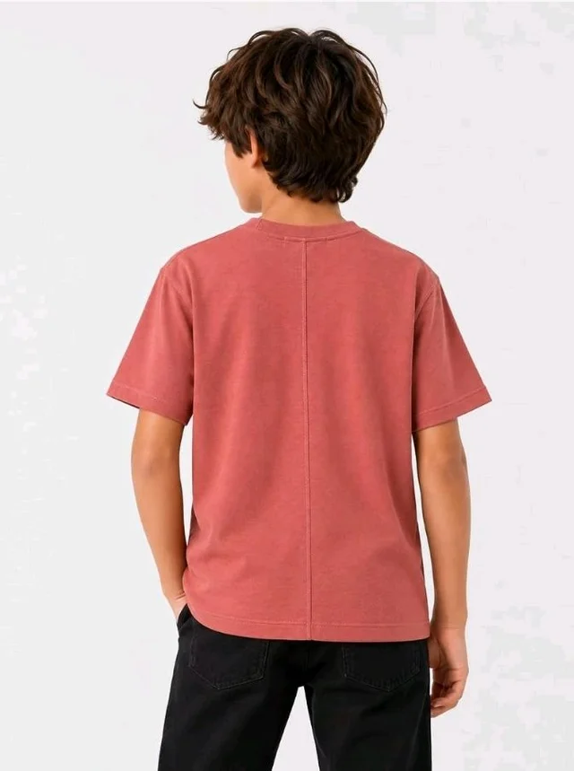 Alan Jones Clothing Boys Oversized Cotton Printed T-Shirt | Round Neck, Short Sleeves, Casual Wear
- 15-16 Y, Rust
