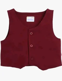 BUMZEE Boys Regular Fit Full Sleeves Collar Neck Cotton Shirt Waistcoat Pant Set with Applique Bow
- 18-24 M, Maroon & White
