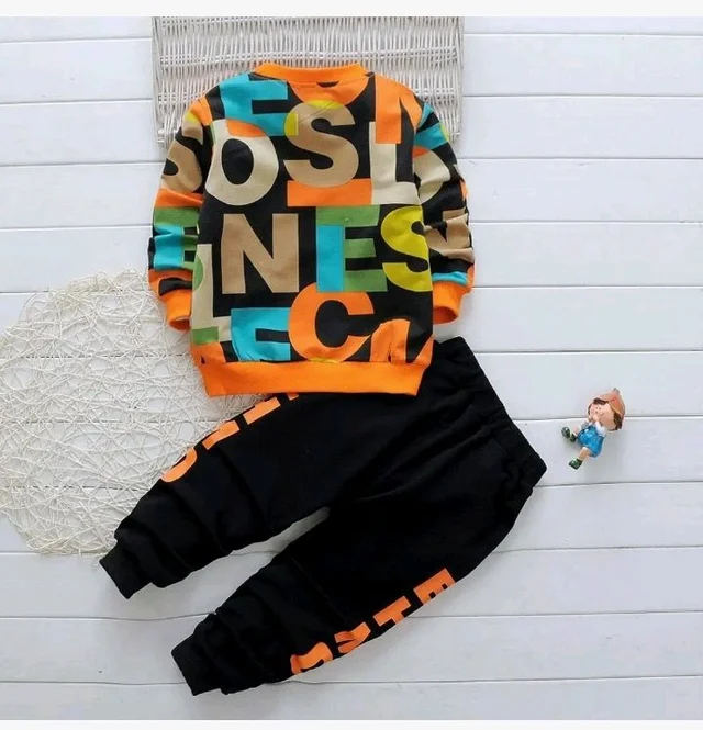 Googo Gaaga Boy's Cotton full Sleeves Printed Sweatshirt and Pant Set - 18-24 M