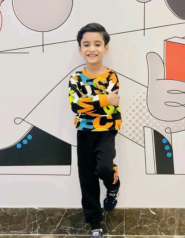 Googo Gaaga Boy's Cotton full Sleeves Printed Sweatshirt and Pant Set - 18-24 M