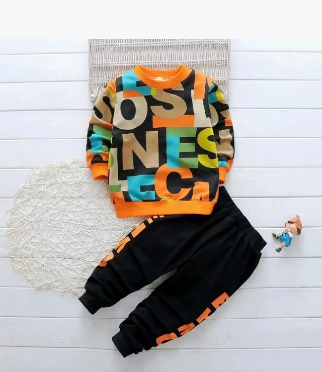 Googo Gaaga Boy's Cotton full Sleeves Printed Sweatshirt and Pant Set - 6-7 Y