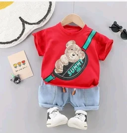 Googo Gaaga Boys Clothing Set | Boys T-Shirt and Denim Pant Set
Trendy boys clothing set with T-shirt and denim pant, designed for comfortable everyday wear, playtime and outings. - 5-6 Y, Red