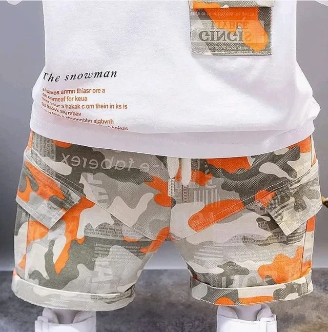 Googo Gaaga Boy's Cotton Printed T-Shirt with Shorts in White Color Sets for Baby Boys - 5-6 Y, White