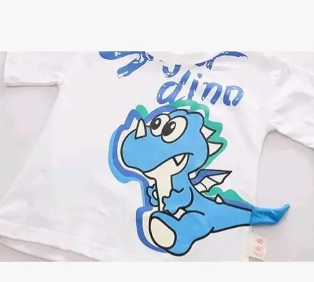 Googo Gaaga Boy's Cotton Dino Printed T-shirt With Shorts Sets of baby boys clothing Sets - 4-5 Y, Multi colours