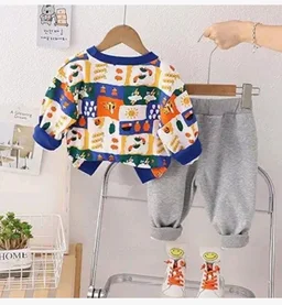 Googo Gaaga Boy's Cotton Printed T-Shirt With Shorts Clothing Set
- 12-18 M, Multi colours