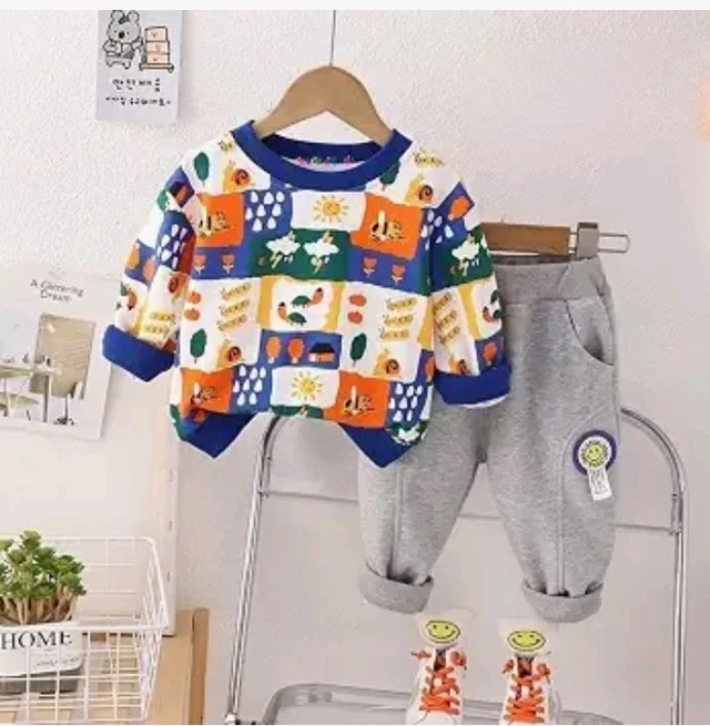 Googo Gaaga Boy's Cotton Printed T-Shirt With Shorts Clothing Set
- 12-18 M, Multi colours
