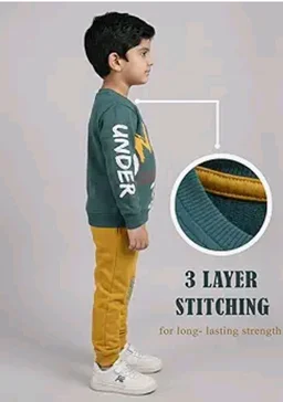 Unisex Printed Cotton Sweatshirt and Full Pant Set
- 3-6 M, Emerald