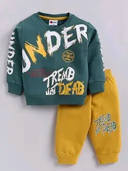 Unisex Printed Cotton Sweatshirt and Full Pant Set
- 3-6 M, Emerald