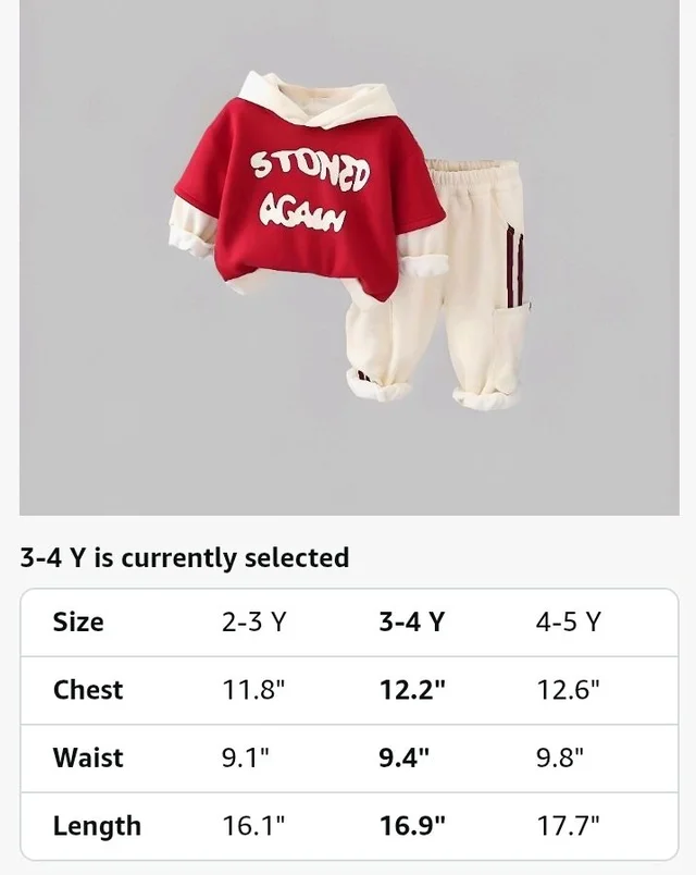 Googo Gaaga Boys Cotton Fleece Printed Hoodie Sweatshirt with Joggers in Clothing Set | Winter Fleece Fabric | Full Sleeves - 5-6 Y, Red