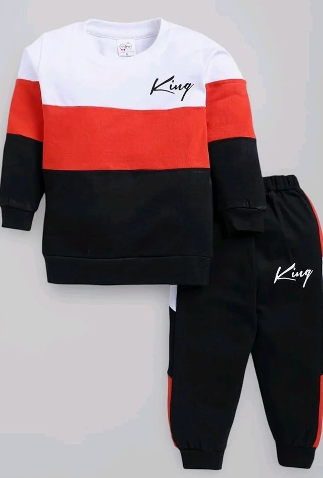 Kids Cotton Casual Cute & Elegant Stripped Pattern Clothing Set- Full Sleeve T-Shirt And Trousers For Infants/Childs/Baby Boys (in Multicolor, Pack of 1)
- 9-12 M, Red & Black