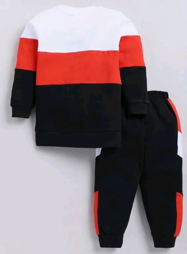 Kids Cotton Casual Cute & Elegant Stripped Pattern Clothing Set- Full Sleeve T-Shirt And Trousers For Infants/Childs/Baby Boys (in Multicolor, Pack of 1)
- 2-3 Y, Red & Black