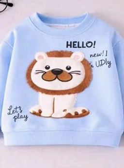 Googo Gaaga Boy's Cotton Full Sleeves Printed Sweatshirt with Pant in Multi Color
- 5-6 Y, Blue