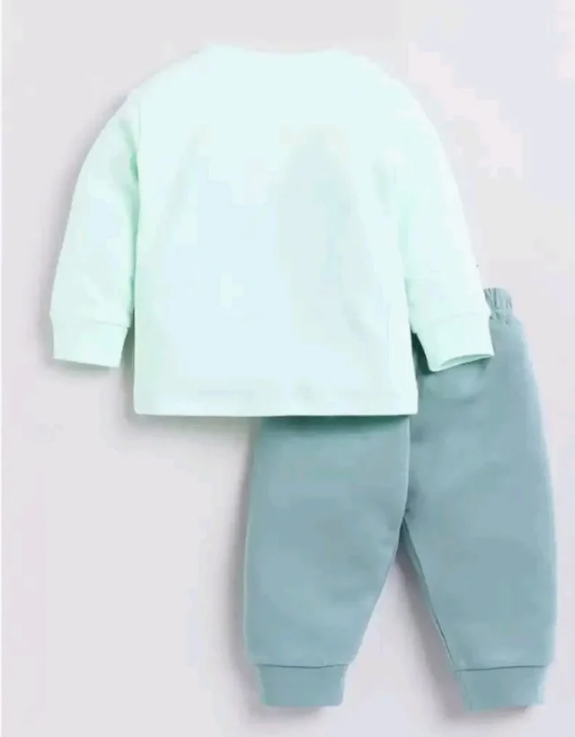 Indhrani Garments Kids Clothes for Boys | Printed Cotton Lightweight Sweatshirt and Pant | Baby Boy Dress Clothing Set
- 4-5 Y, Green
