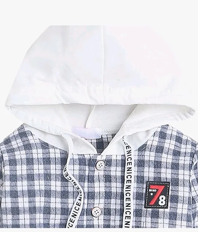 Hopscotch Boys Multi Coloured Plaid Print Shirt And Jeans Set
- 18-24 M, Multi colours