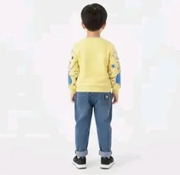 Tirupati Creations Kids Clothes for Boys | Printed Full Sleeves Cotton Sweatshirt and Jogger Pants Clothing Set | Casual Lightweight Baby Boy Dress
- 0-1 Y, lemon