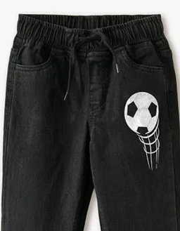 Amazon Brand - Symbol Boys Boys Slim Fit Stretchable Jogger Jeans (Elasticated Waist Band)
- 2-3 Y, Black 10